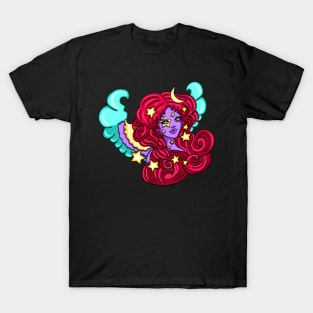 Red Waves Star Angel by Stephanie Ann Garcia T-Shirt